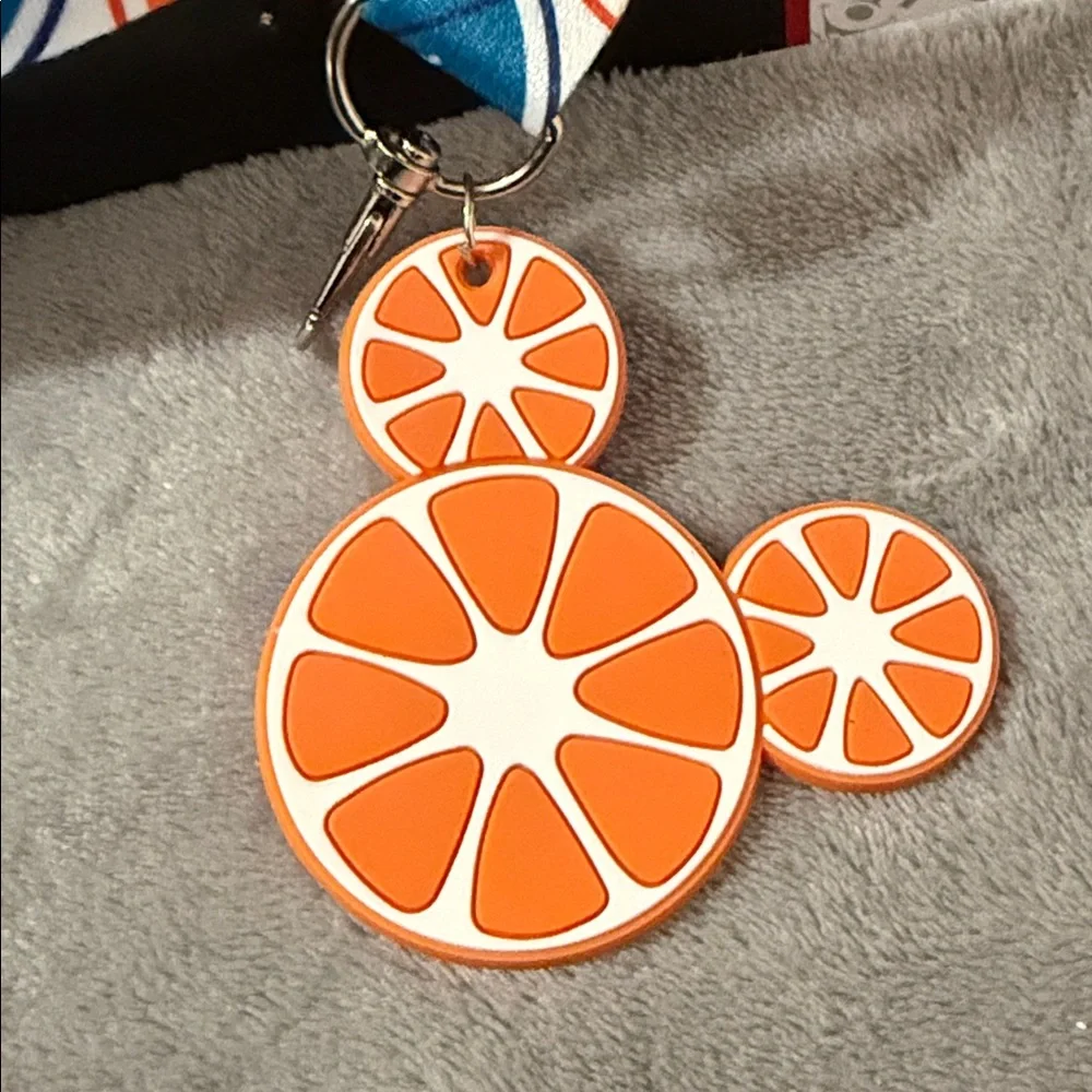 Mickey Mouse Orange Lanyard - Picture 3 of 3